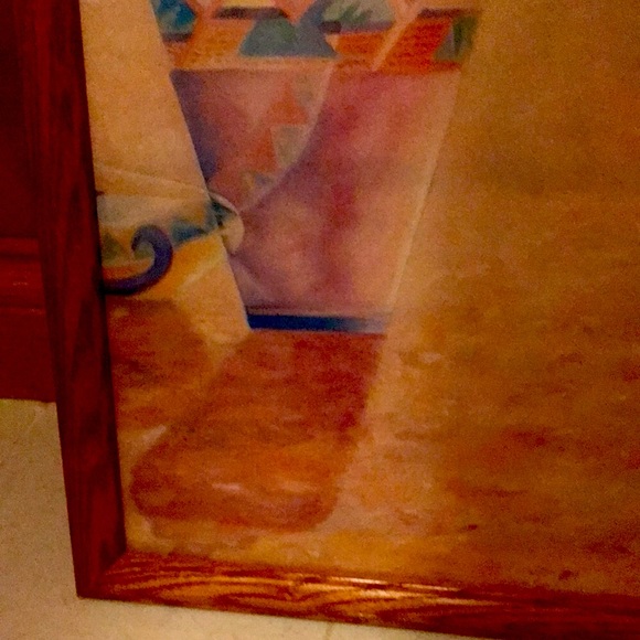 SOUTHWESTERN ART WITH OAK FRAME - Picture 5 of 8